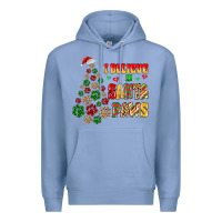 Colony Blue i believe in santa paws Premium Hoodie - MaliasSmallBusiness