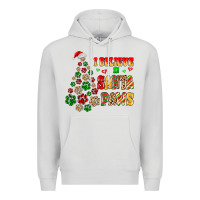 Dove Grey i believe in santa paws Premium Hoodie - MaliasSmallBusiness