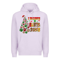 Lilac i believe in santa paws Premium Hoodie - MaliasSmallBusiness