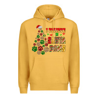 Mustard i believe in santa paws Premium Hoodie - MaliasSmallBusiness