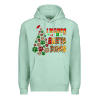 Seafoam i believe in santa paws Premium Hoodie - MaliasSmallBusiness