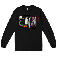 Black Halloween CNA Long Sleeve Tee - CowhideDigitalArt
