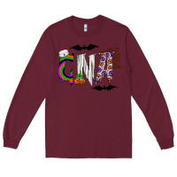 Burgundy Halloween CNA Long Sleeve Tee - CowhideDigitalArt