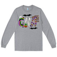 Heather Grey Halloween CNA Long Sleeve Tee - CowhideDigitalArt