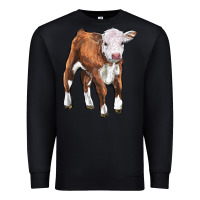 Black hereford calf Premium Sweatshirt - LillyAllenDesigns