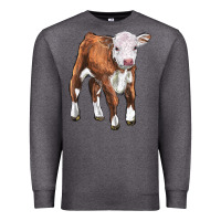 Charcoal Heather hereford calf Premium Sweatshirt - LillyAllenDesigns