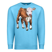 Ocean Blue hereford calf Premium Sweatshirt - LillyAllenDesigns