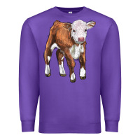 Purple hereford calf Premium Sweatshirt - LillyAllenDesigns
