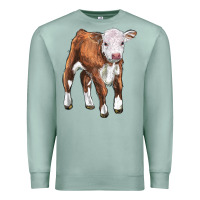 Seafoam hereford calf Premium Sweatshirt - LillyAllenDesigns