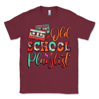 Burgundy old school playlist cassette Classic Tee - FaDigitalArtStudio