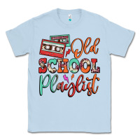 Dusty Blue old school playlist cassette Classic Tee - FaDigitalArtStudio