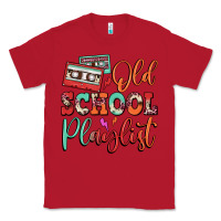 Red old school playlist cassette Classic Tee - FaDigitalArtStudio