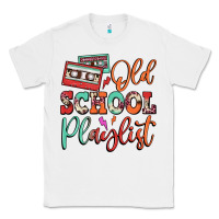 White old school playlist cassette Classic Tee - FaDigitalArtStudio