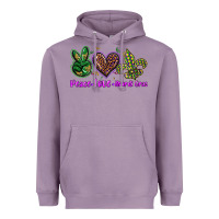 Lavender peace love mardi gras Heavyweight Hoodie - BarkalooDesign
