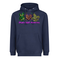 Navy peace love mardi gras Heavyweight Hoodie - BarkalooDesign