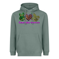 Sage peace love mardi gras Heavyweight Hoodie - BarkalooDesign
