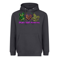 Smoke peace love mardi gras Heavyweight Hoodie - BarkalooDesign