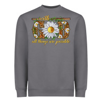 Storm With God all things are possible with daisy Heavyweight Sweatshirt - texasbilliewilder