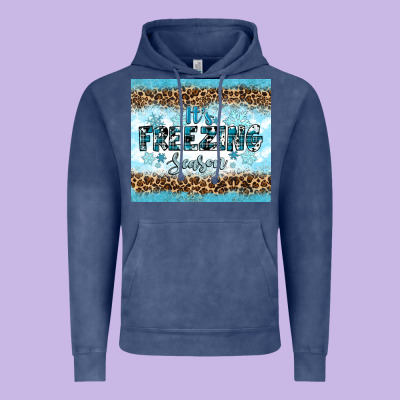 Its Freezing Vintage Hoodie Designed By Ranaportraitstore