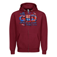 Burgundy with god all things are possible usa Zipper Hoodie - AdoDesignShop