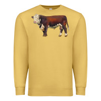 Antique Gold hereford bull Premium Sweatshirt - LillyAllenDesigns
