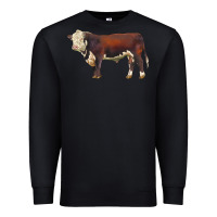 Black hereford bull Premium Sweatshirt - LillyAllenDesigns