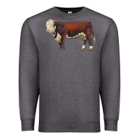 Charcoal Heather hereford bull Premium Sweatshirt - LillyAllenDesigns