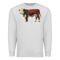 Dove Grey hereford bull Premium Sweatshirt - LillyAllenDesigns