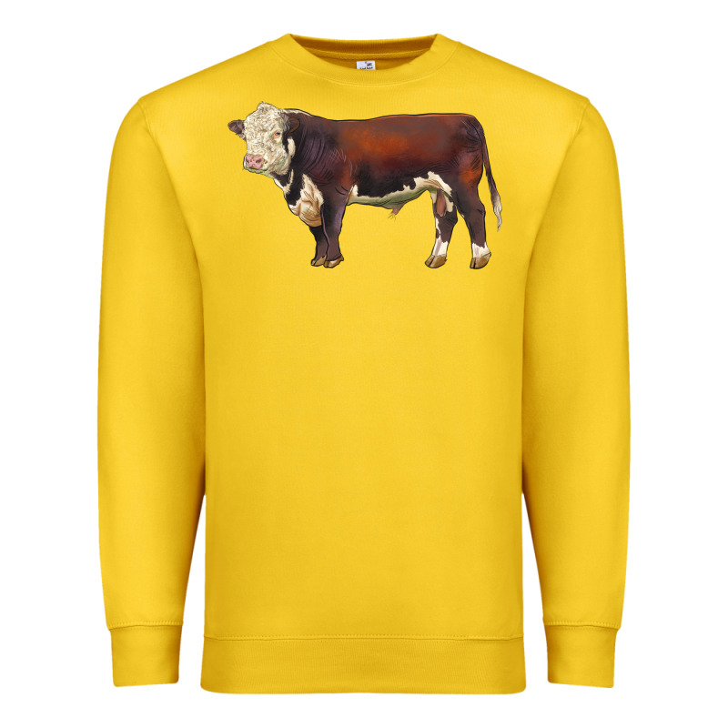 Hereford Bull Premium Sweatshirt by LillyAllenDesigns | Teevron
