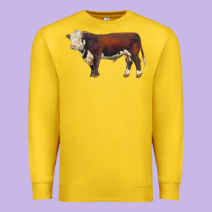 Hereford Bull Premium Sweatshirt Designed By Lillyallendesigns