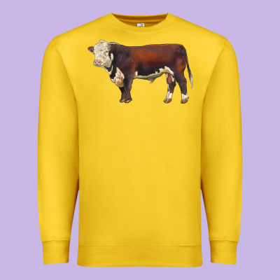 Hereford Bull Premium Sweatshirt Designed By Lillyallendesigns