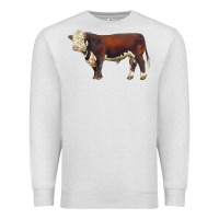 Oatmeal Heather hereford bull Premium Sweatshirt - LillyAllenDesigns