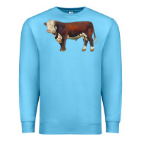 Ocean Blue hereford bull Premium Sweatshirt - LillyAllenDesigns