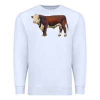 White hereford bull Premium Sweatshirt - LillyAllenDesigns