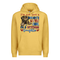 Antique Gold i'm not just a daddy's little girl Premium Hoodie - MaliasSmallBusiness