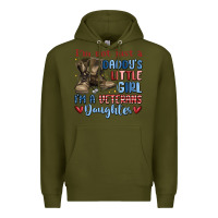 Army Green i'm not just a daddy's little girl Premium Hoodie - MaliasSmallBusiness