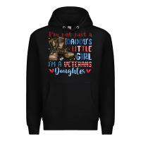 Black i'm not just a daddy's little girl Premium Hoodie - MaliasSmallBusiness