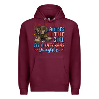 Burgundy i'm not just a daddy's little girl Premium Hoodie - MaliasSmallBusiness
