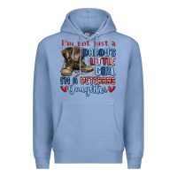 Colony Blue i'm not just a daddy's little girl Premium Hoodie - MaliasSmallBusiness