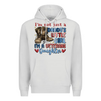 Dove Grey i'm not just a daddy's little girl Premium Hoodie - MaliasSmallBusiness