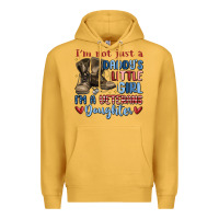 Mustard i'm not just a daddy's little girl Premium Hoodie - MaliasSmallBusiness
