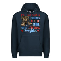 Navy i'm not just a daddy's little girl Premium Hoodie - MaliasSmallBusiness