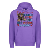 Purple i'm not just a daddy's little girl Premium Hoodie - MaliasSmallBusiness