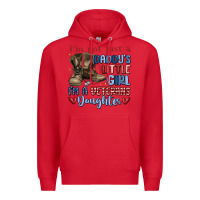 Red i'm not just a daddy's little girl Premium Hoodie - MaliasSmallBusiness