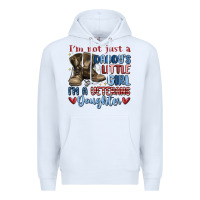 White i'm not just a daddy's little girl Premium Hoodie - MaliasSmallBusiness