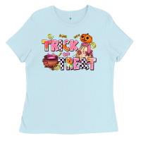 Baby Blue trıck or treat Ladies Tee - AdoDesignShop