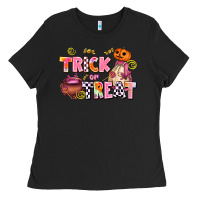Black trıck or treat Ladies Tee - AdoDesignShop