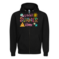 Black sweet summer time Zipper Hoodie - AdoDesignShop