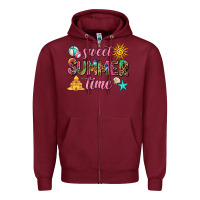 Burgundy sweet summer time Zipper Hoodie - AdoDesignShop
