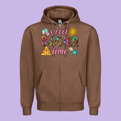 Sweet Summer Time Zipper Hoodie Designed By Adodesignshop